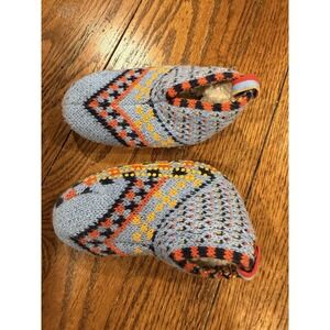 Bombas Gripper Slipper Socks Lined Kids Toddler Size 5-7 Knit Blue 5c-7c